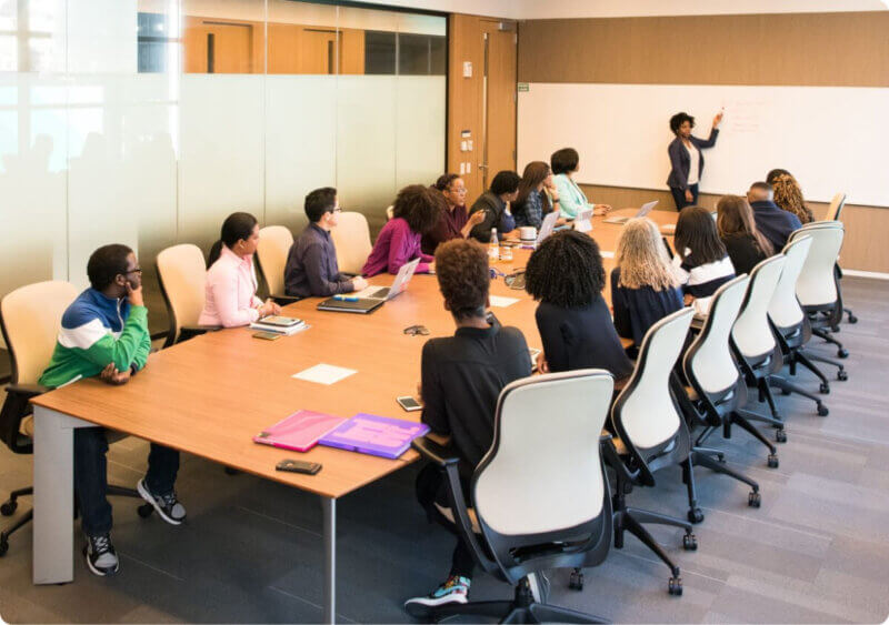 people in a conference room