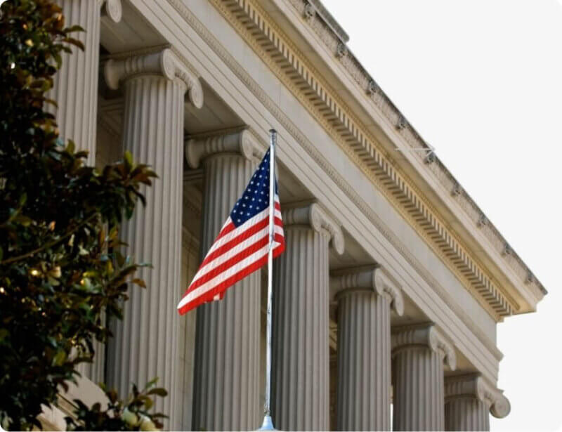government building with american flag