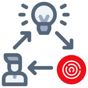 person idea flow icon