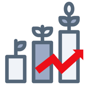 profit sharing growth icon