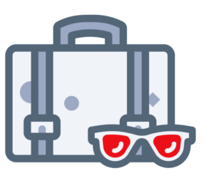 suitcase and sunglasses pto icon